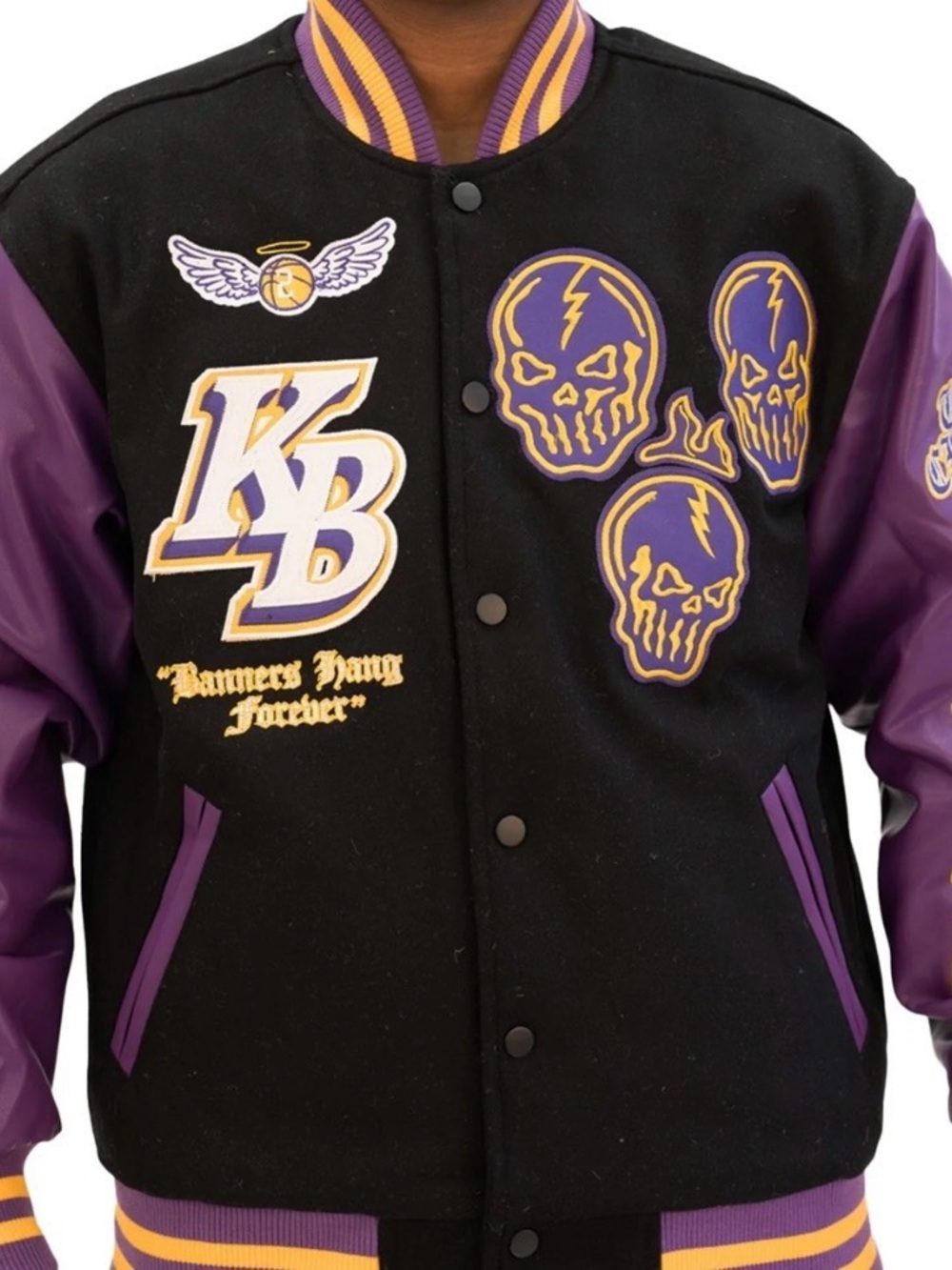 🔥🏀🐍🏀🔥Kobe Bryant LA Staples Center Embroidered Varsity Jacket
